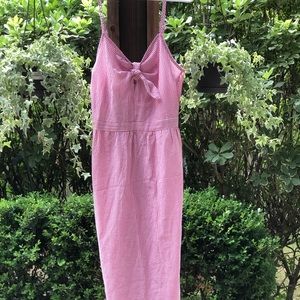 Pink Gingham Midi Sundress NWT